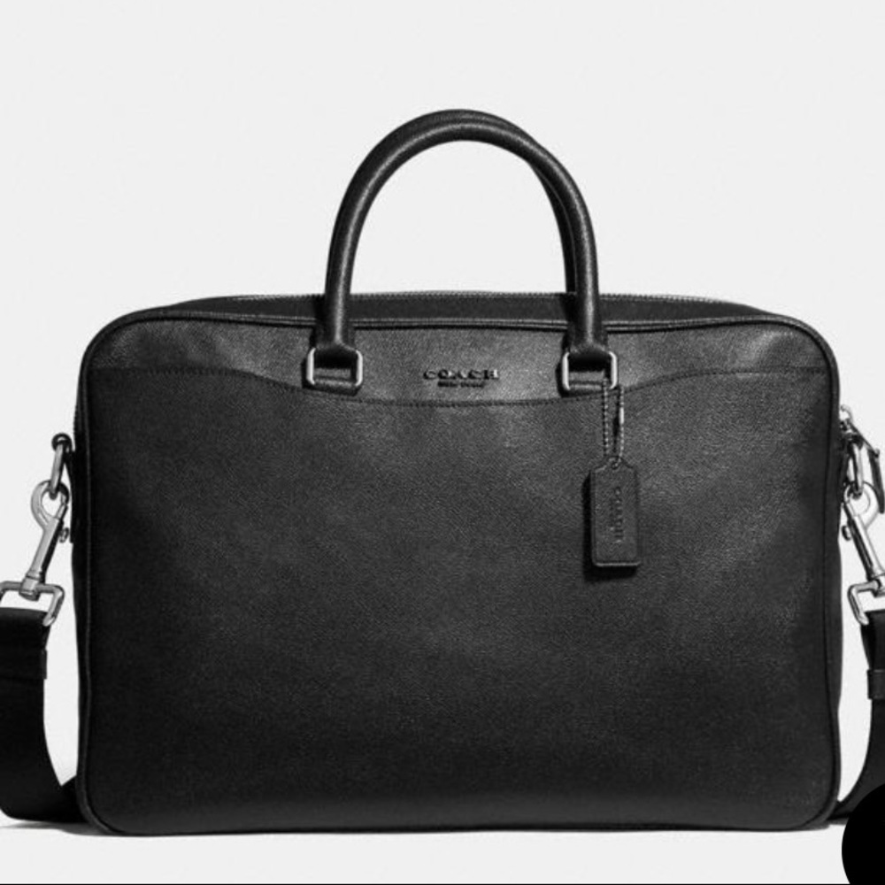 Coach men's cross body leather bag
